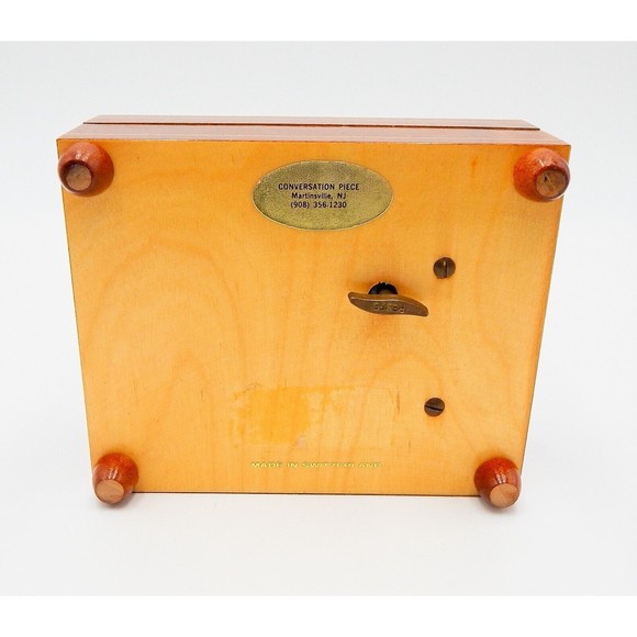Reuge Swiss Made Romance Music Box Plays As Time Goes By Lacquer Inlaid Wood - Picture 8 of 11